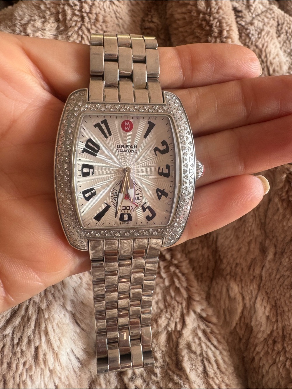 Michele Urban Diamond Swiss Watch – 1.27 CT TW Diamond Bezel – Stainless Steel - Picture 8 of 15